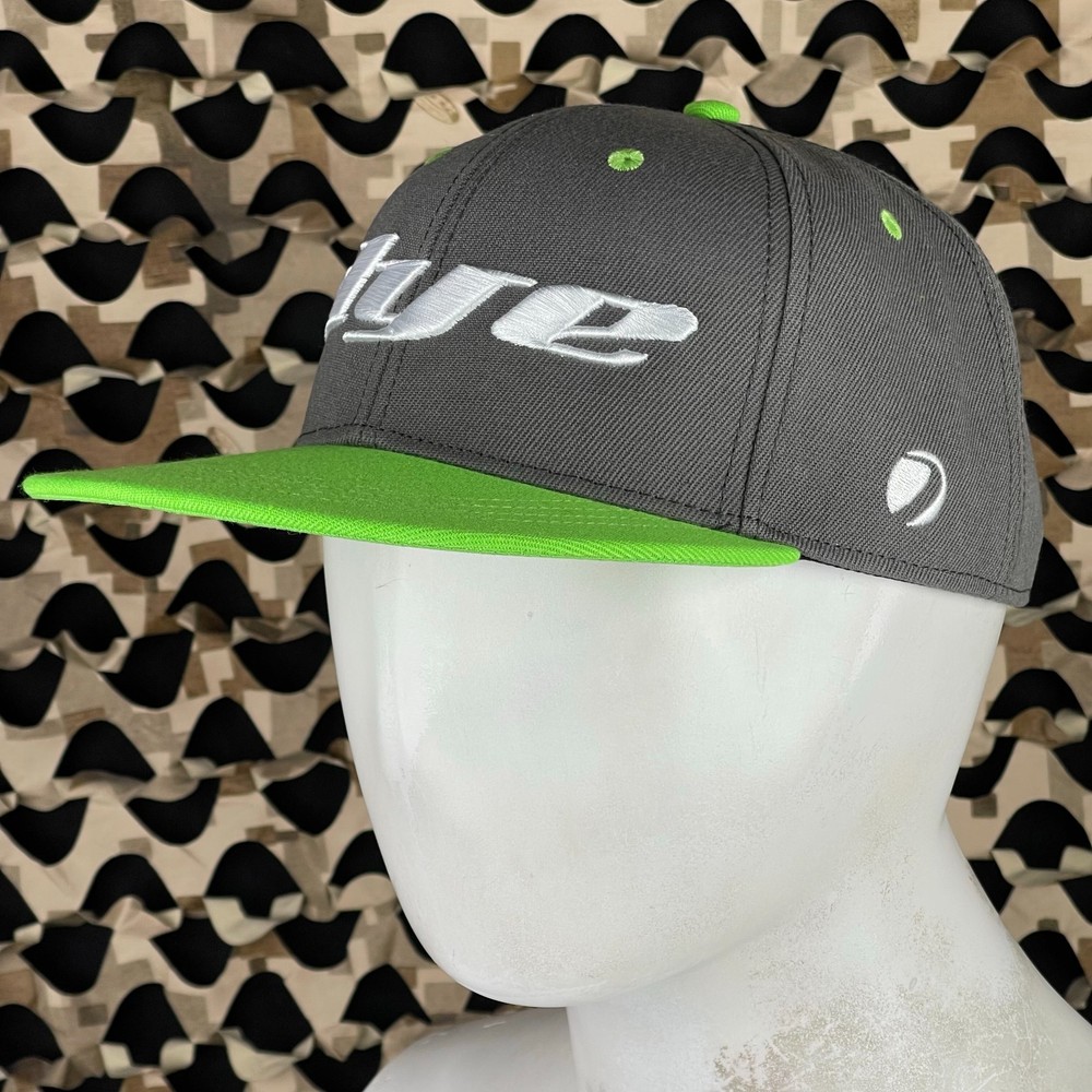 NEW Dye LRG Logo Snap Back Hat - Grey/Lime