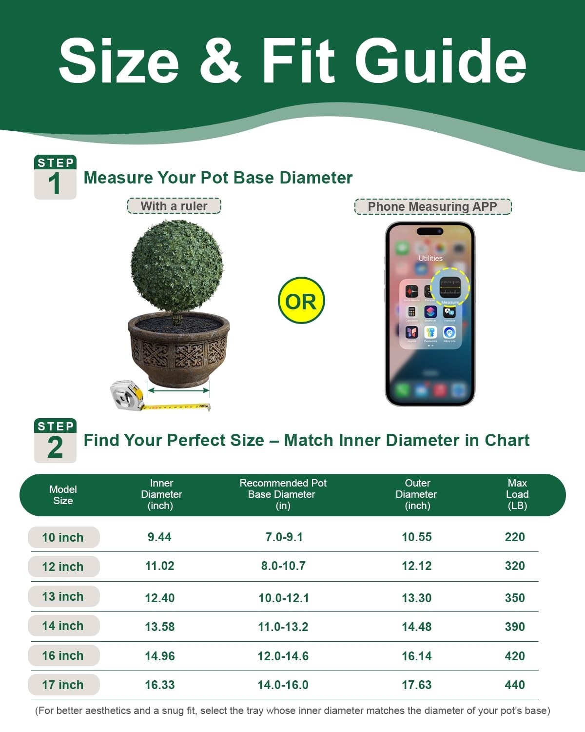 Plant Saucer 12" Rolling Plant Caddy Rolling Plant Stand with Wheels – Heavy ...