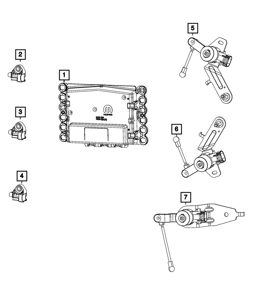 Genuine Mopar Active Damping Sensor Right Front 68416508AA
