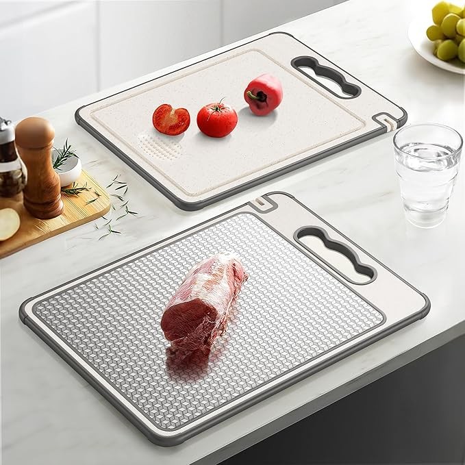 Stainless Steel Cutting Board Double-Sided Cutting Boards for Kitchen Camping US