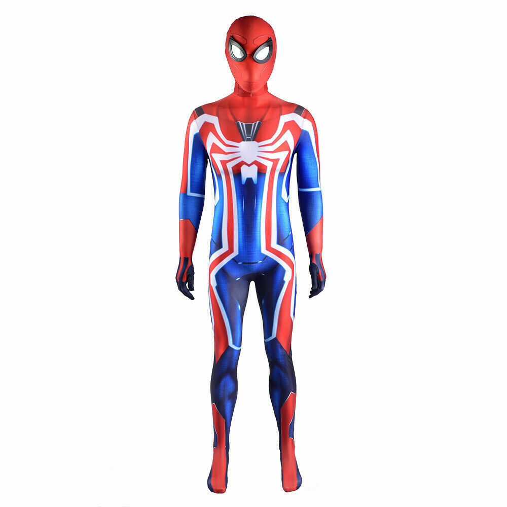 New Velocity Spider-Man Jumpsuit Spiderman Cosplay Costume Halloween Adult/Kids