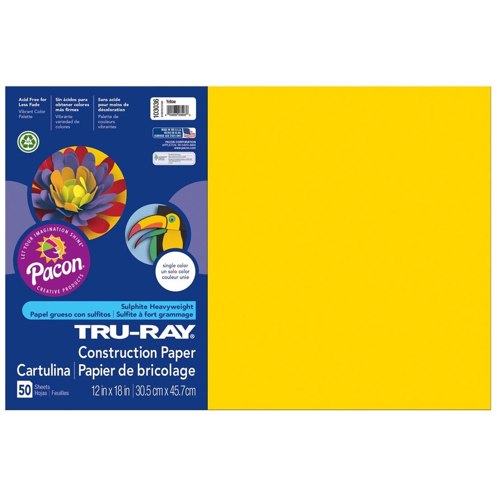 Tru-Ray Construction Paper 12x18" Yellow