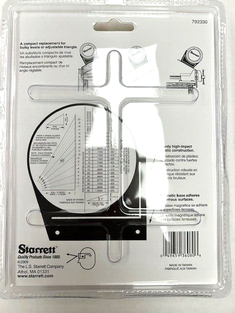 ANGLE METER WITH MAGNETIC BASE AM-2 0-90 DEGREE STARRETT 36080