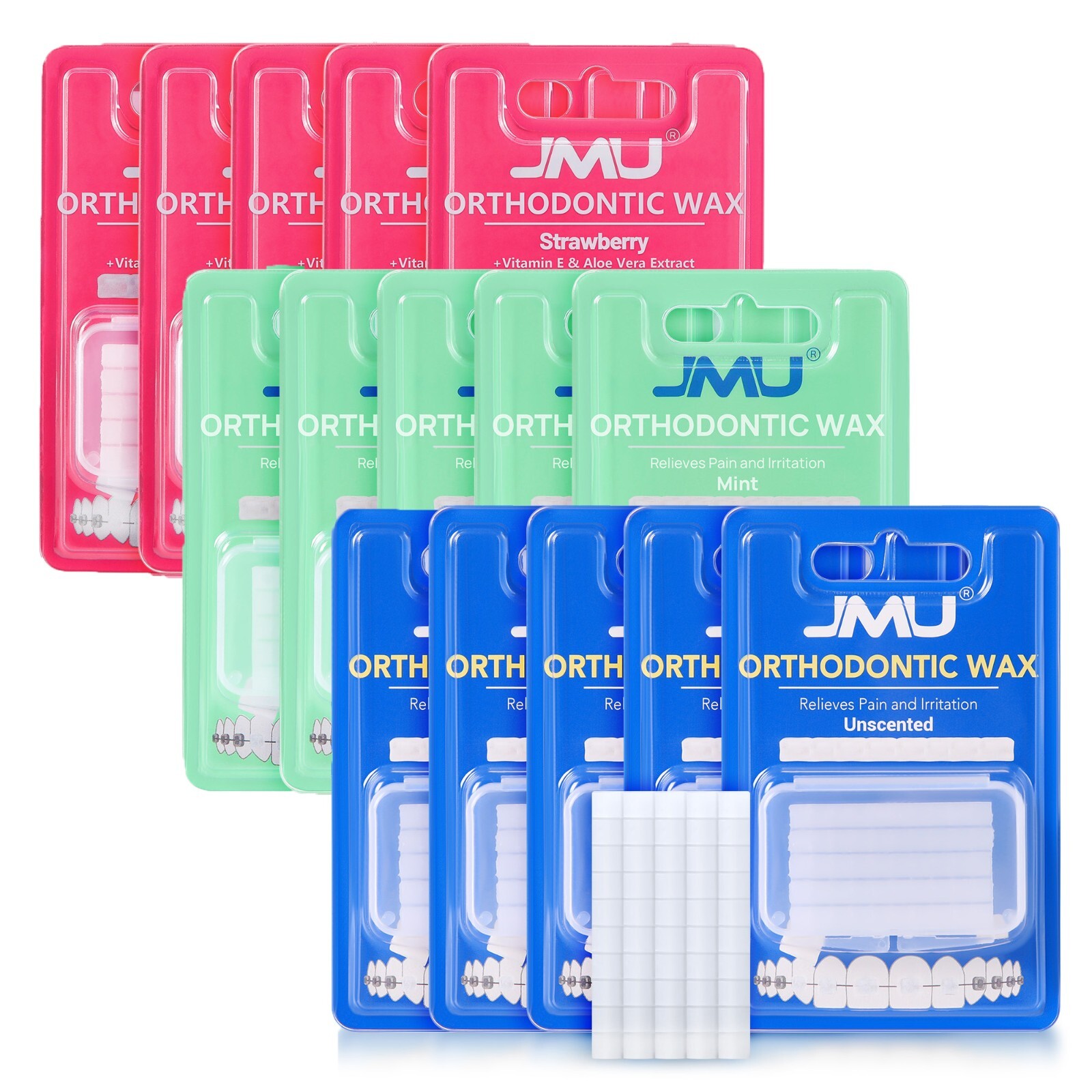 JMU Dental Oral Orthodontics Wax For Braces Gum Irritation Fruit Scent/ Unsented