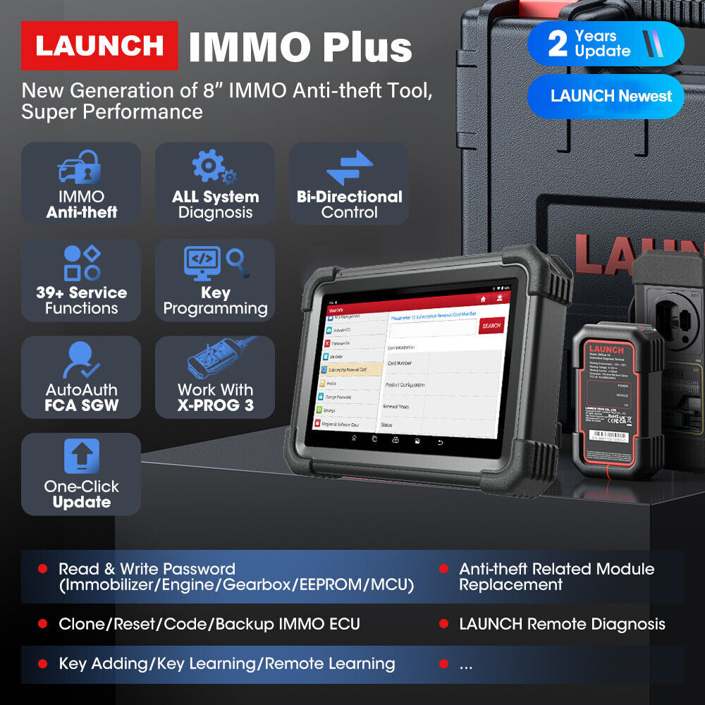 2025 LAUNCH X431 IMMO PLUS PAD VII Key Programming Car Diagnostic Tool ECU Clone