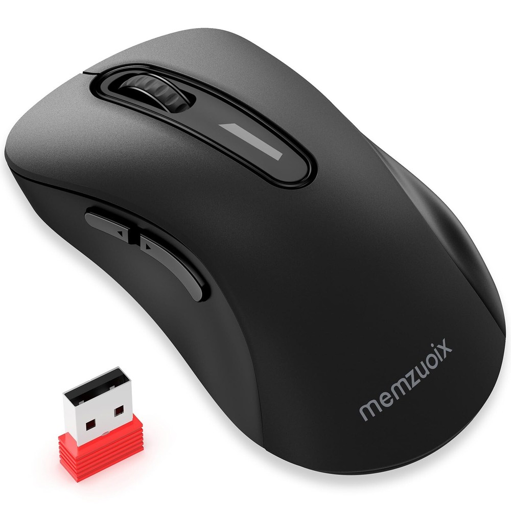 memzuoix 2.4G Wireless Mouse, 1400 DPI Computer Wireless Mouse with USB Recei...