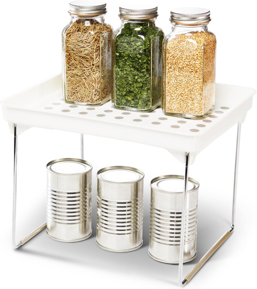 Madesmart Small Stackable Storage Shelf for Cabinets or Counters,