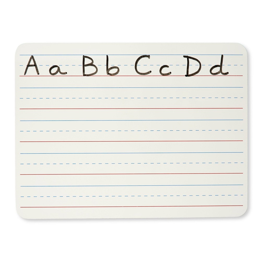 Dry Erase Board, Two Sided, Lined/Plain, 9" x 12" (35120)