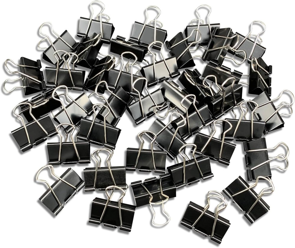 40 Count Medium Binder Clips - Spring-Tight, Rust-Proof Clamps for Documents