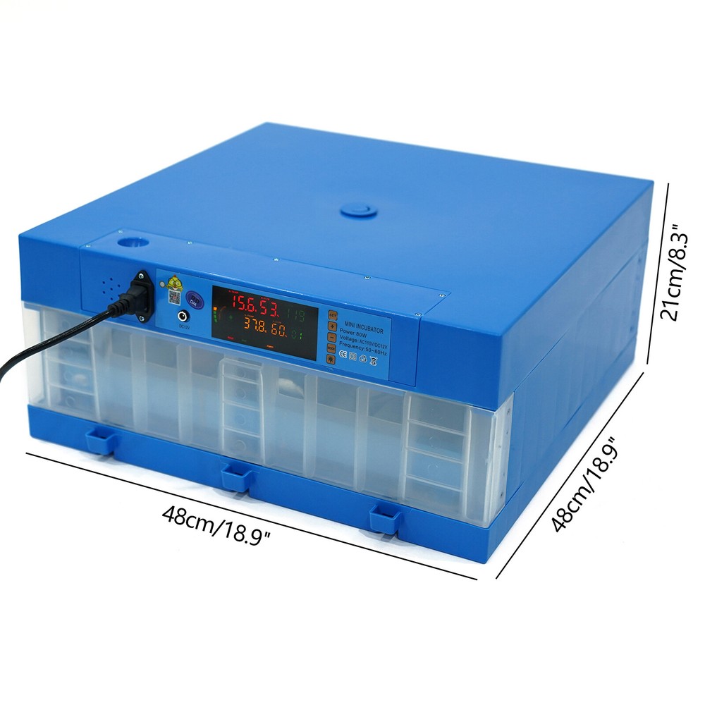 Digital Fully Automatic 64 Egg Incubator Egg Hatching Machine Chicken 12V/110V