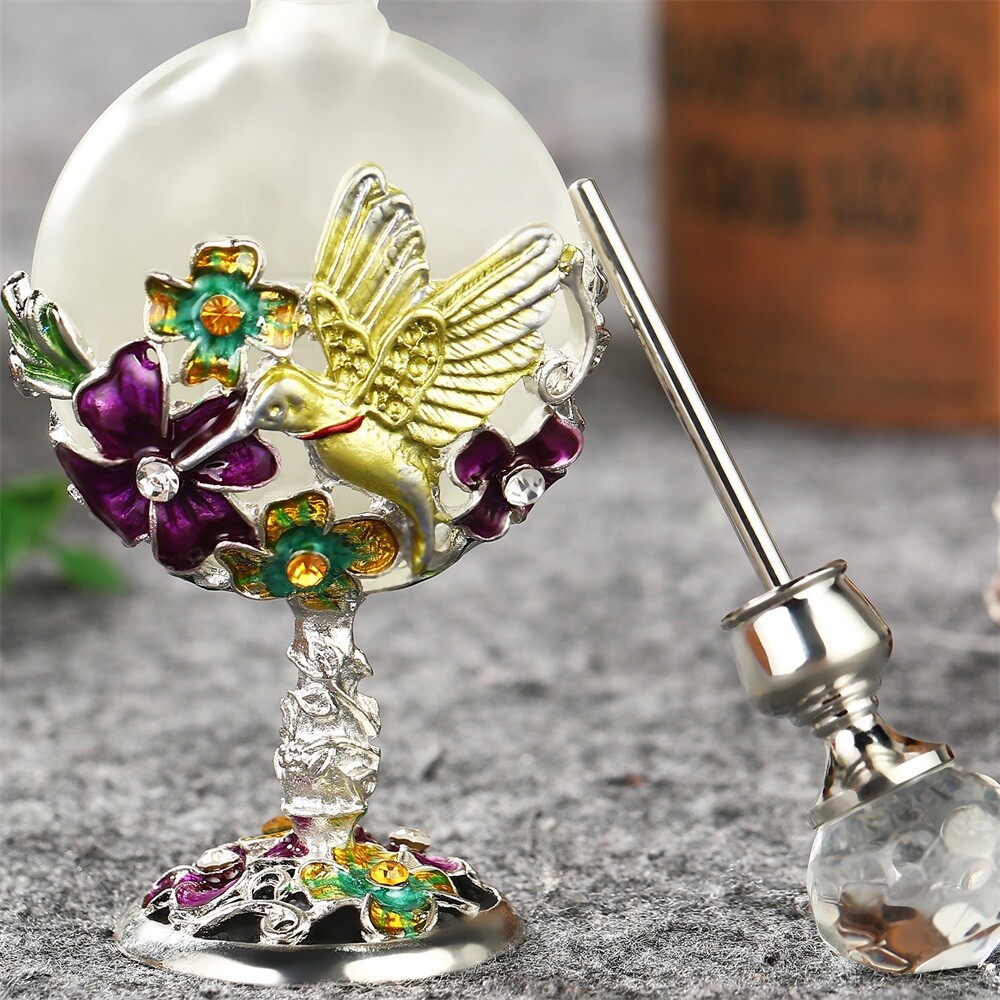 7ml Antique Glass Refillable Perfume Sample Bottle Empty Essential Oil Container