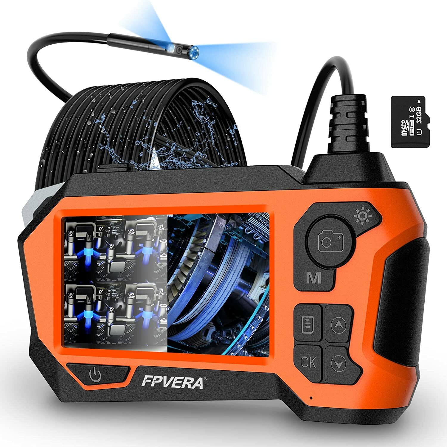 1080P Pipe Inspection Camera Endoscope Video Sewer Drain Cleaner Waterproof USB