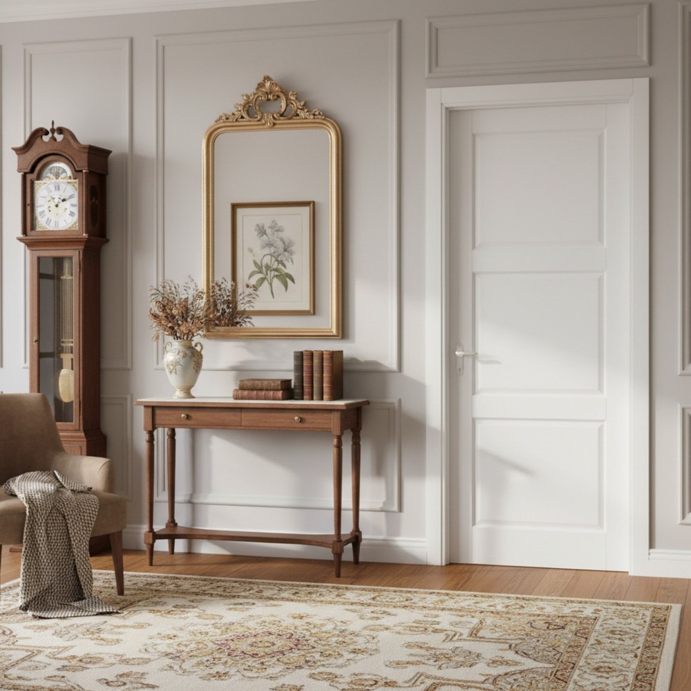 28''x80''3-Panel Solid Core Prehung Interior Door -Pantry/French No Hardware Kit