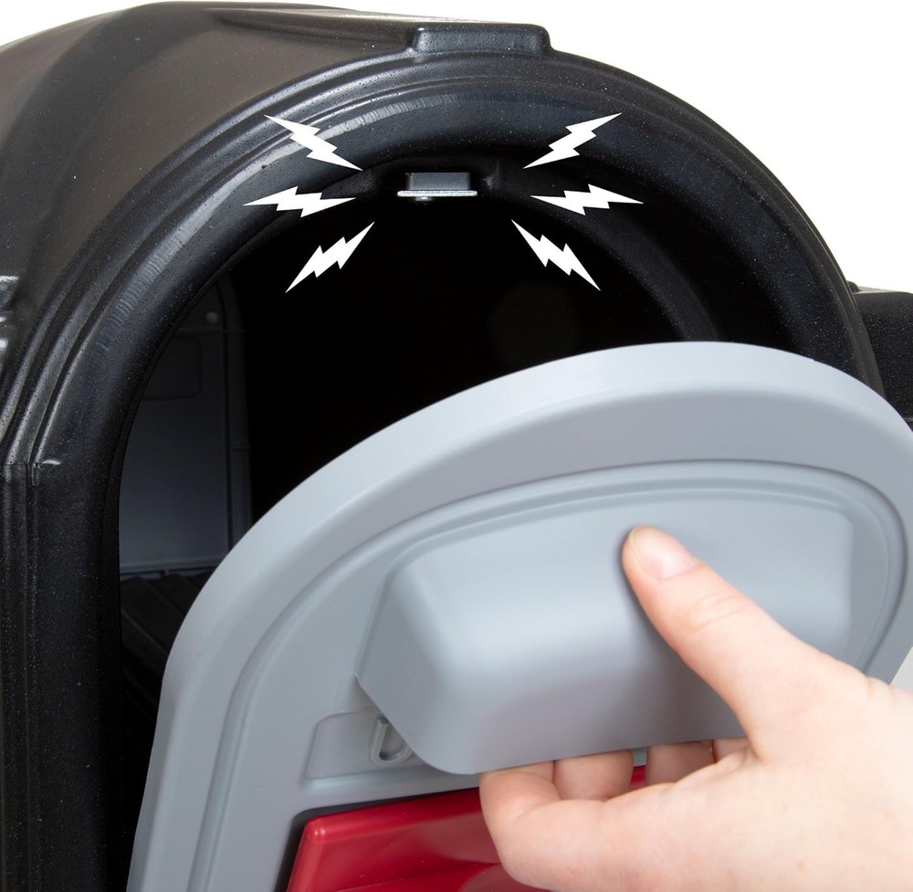 Rustic Barn Plastic Mailbox & Post Mount Combo Kit with 2 Access Doors