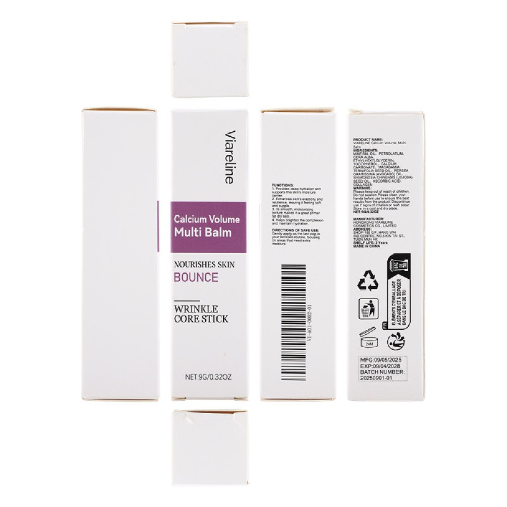 2 Pack Calcium Volume Multi Balm, Wrinkle Core Stick, Hydrating Firm, Anti-aging