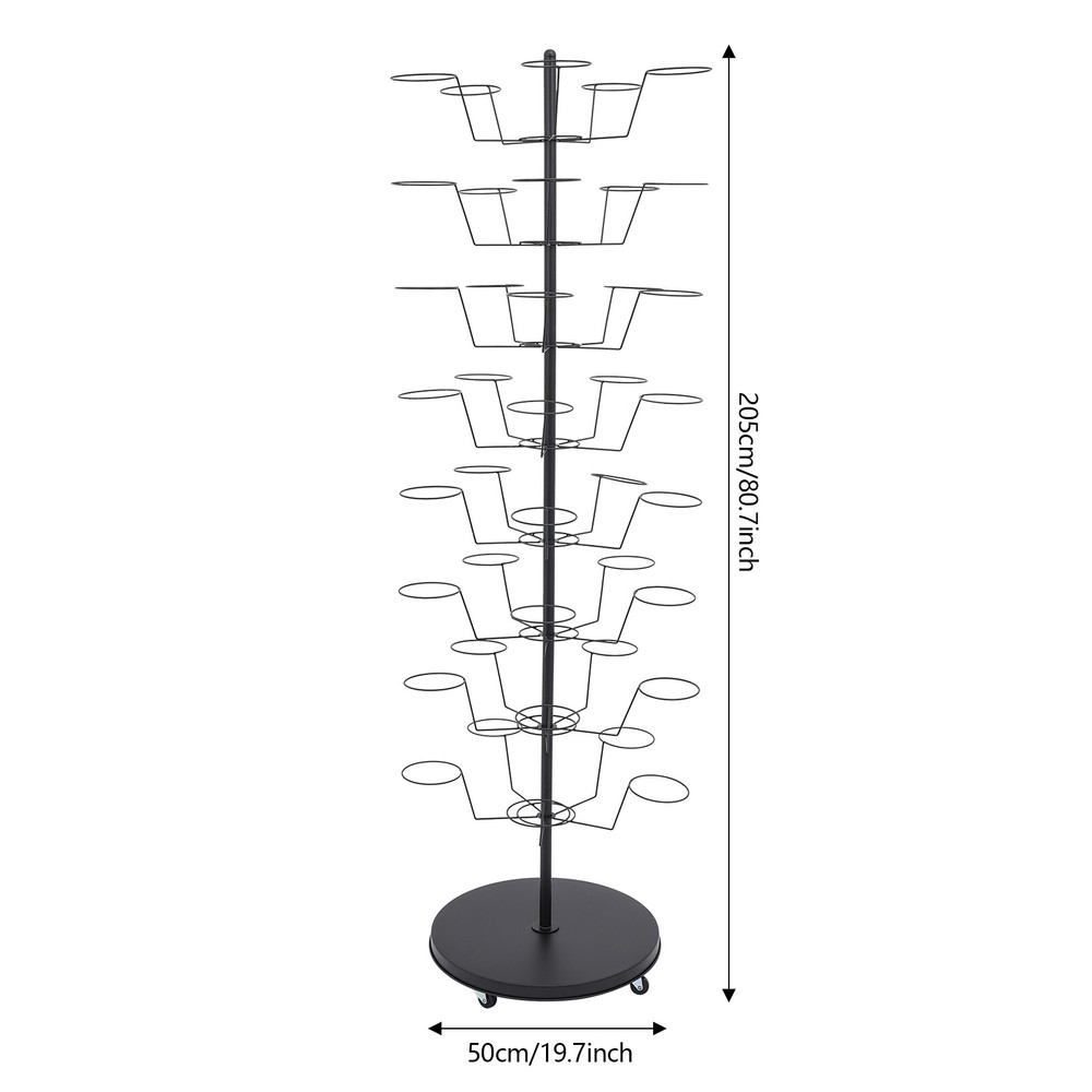 Hat Rack, Freestanding Hat Display Stand, 8-tier Hat Holders