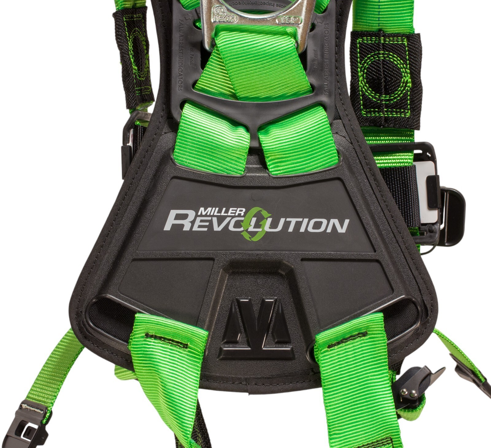 Miller Revolution Harness XS Green Python Webbing Quick Connect Leg Buckles