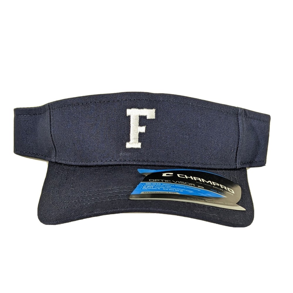 Dark Blue Visor with F Logo Strapback One Size Fits Most