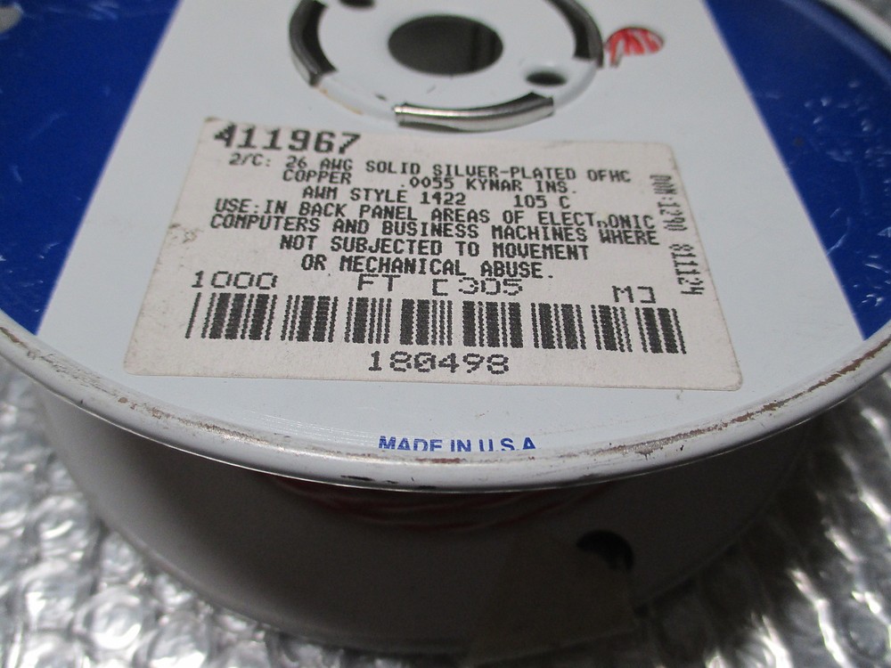 Alpha 411967 2 Conductor 26 awg. Solid Silver Plated OFHC 600ft.