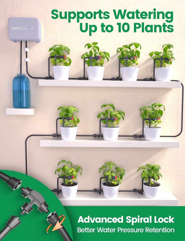 LetPot Automatic Watering System Wi-Fi App Control Drip Irrigation Potted Plants