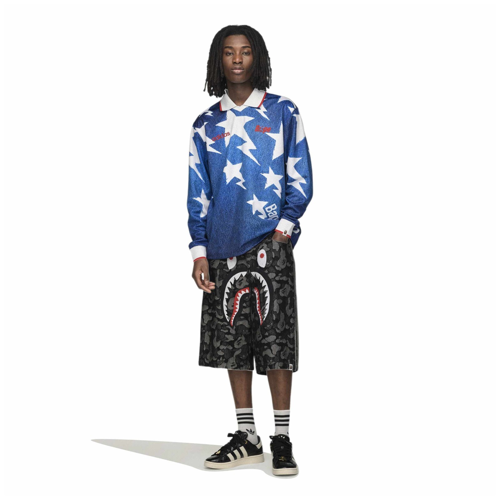 Adidas Originals x Bape (Medium Blue Denim) LSL Star Jersey KF4913