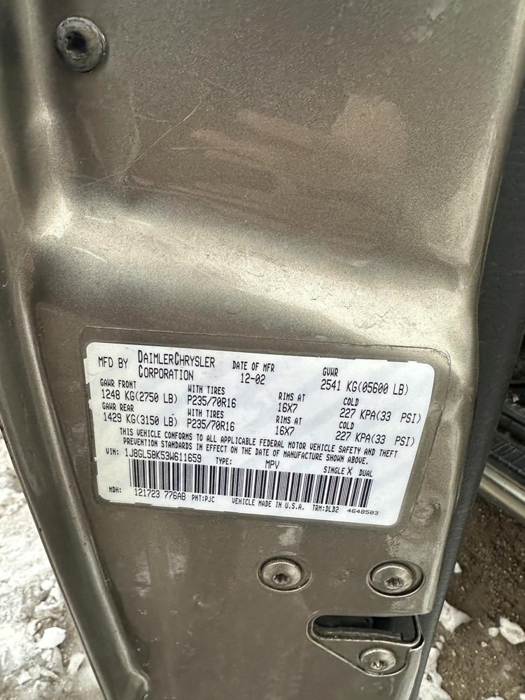 2003 LIBERTY Third Brake Light Tested OEM