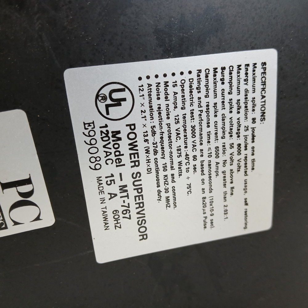 Vintage Power Controller Authority By PC Concept Supervisor Model MT-767