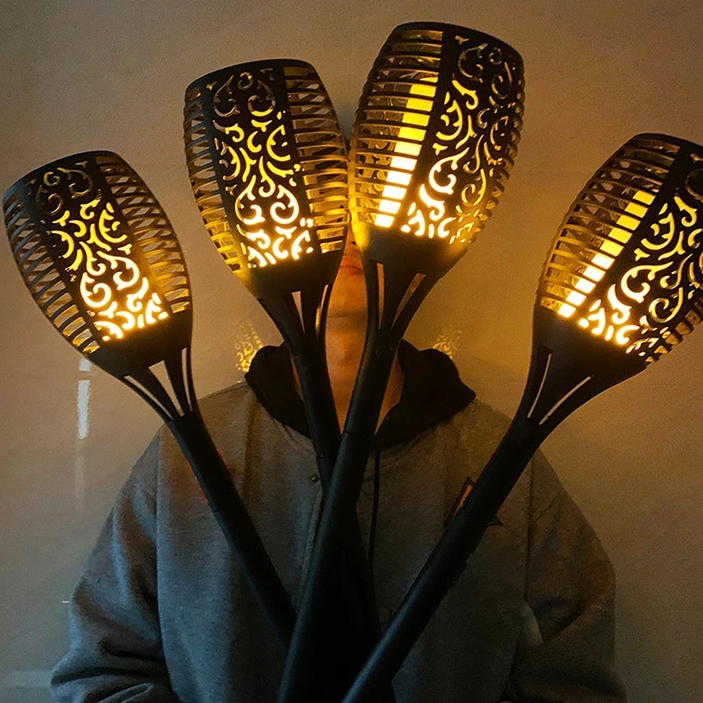 4Pack 96LED Solar Flame Light