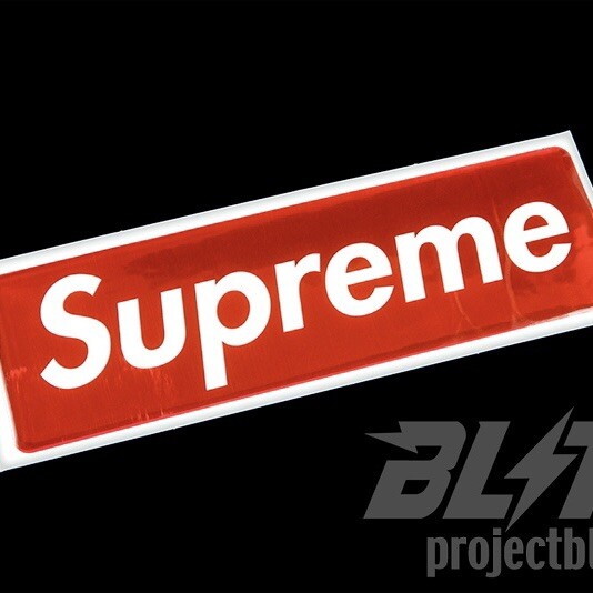 FW17 Supreme Plastic Box Logo Sticker Red