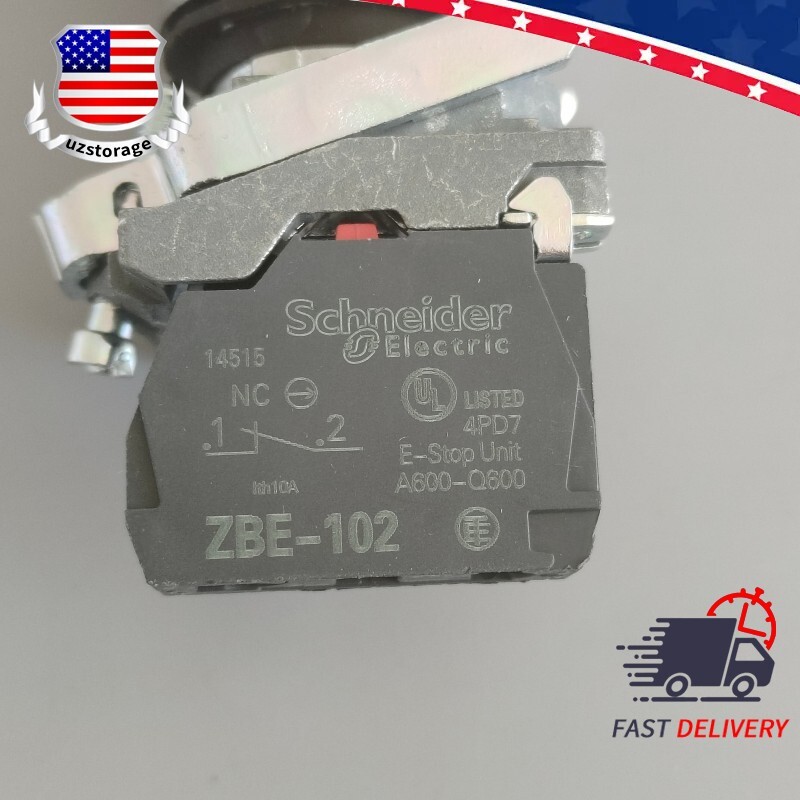 New In Box Emergency Stop Button For Schneider XB4BS8442 XB4-BS8442 Red Head Ø40