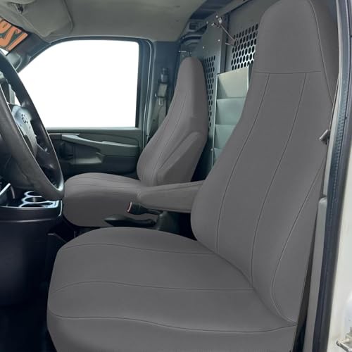 Front Seat Covers Sets Replace for 1996-2009 Chevy Express and GMC Gray