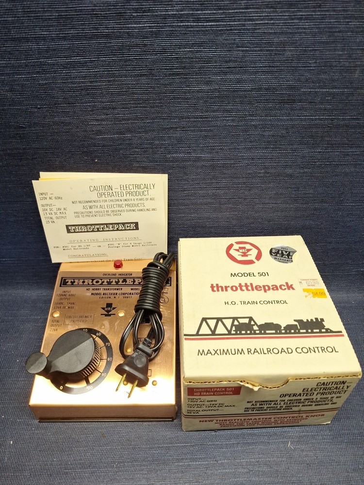 MRC Model 501 HO Train Throttle Pack – Complete HO Train Controller New NOS