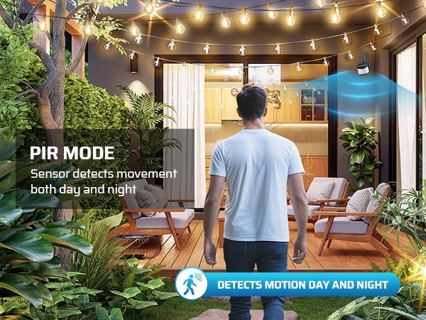 DEWENWILS Motion Sensor Plug Outdoor 50FT Detection 4 Modes Weatherproof