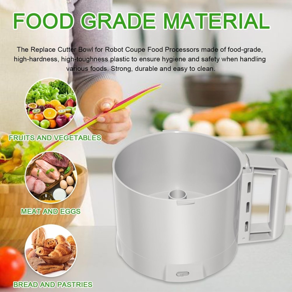 Efficient 3-Quart Replacement Bowl for Robot Coupe R2, R2B, R2 Dice Processors