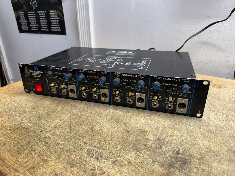 SIMON SYSTEMS RDB-400 4-channel Integrated Active Direct Box