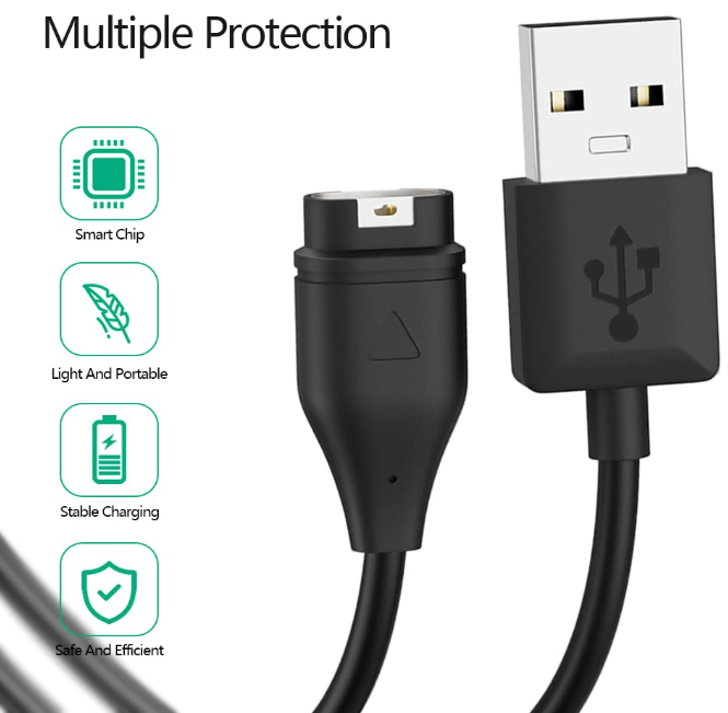Compatible for Garmin Watch Charger Cable (2 Pack)