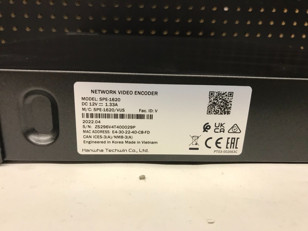 Wisenet SPE-1620 Network Video Encoder