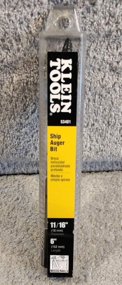 Klein Tools Ship-Auger Bit 11/16", 6" long - 53401