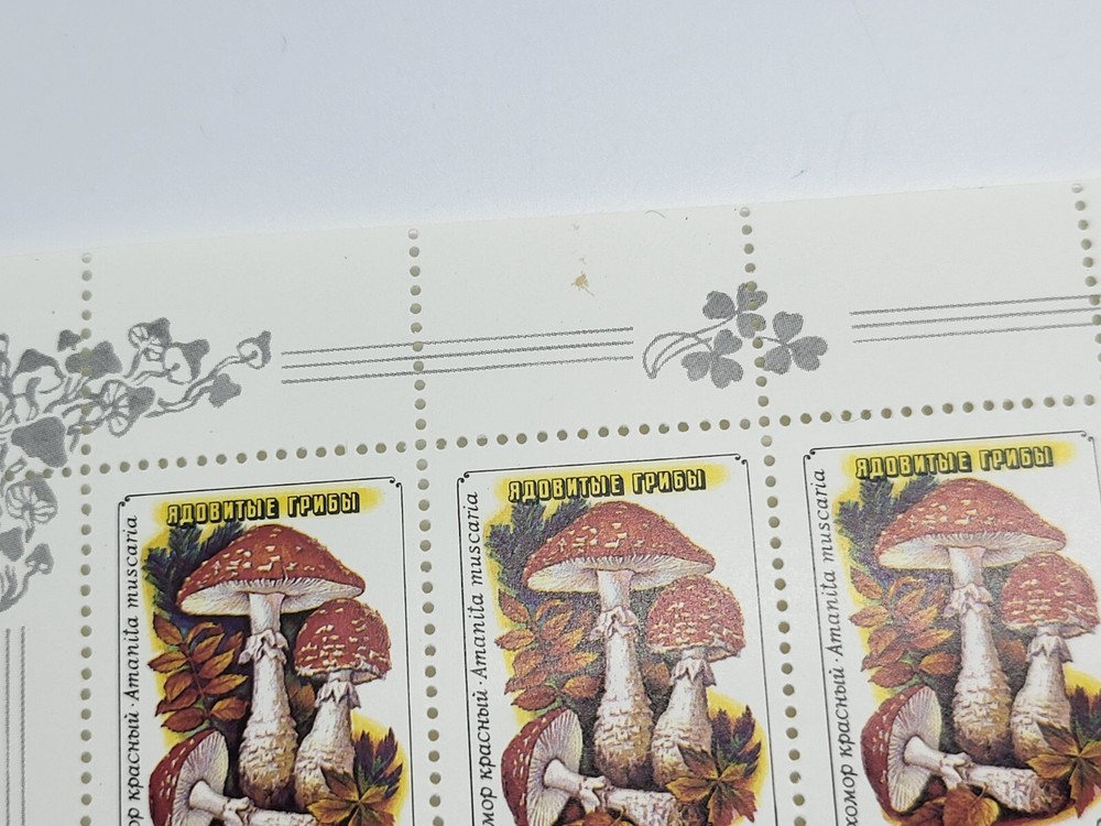 Vintage USSR Postage Stamps Poisonous Mushrooms USSR Various