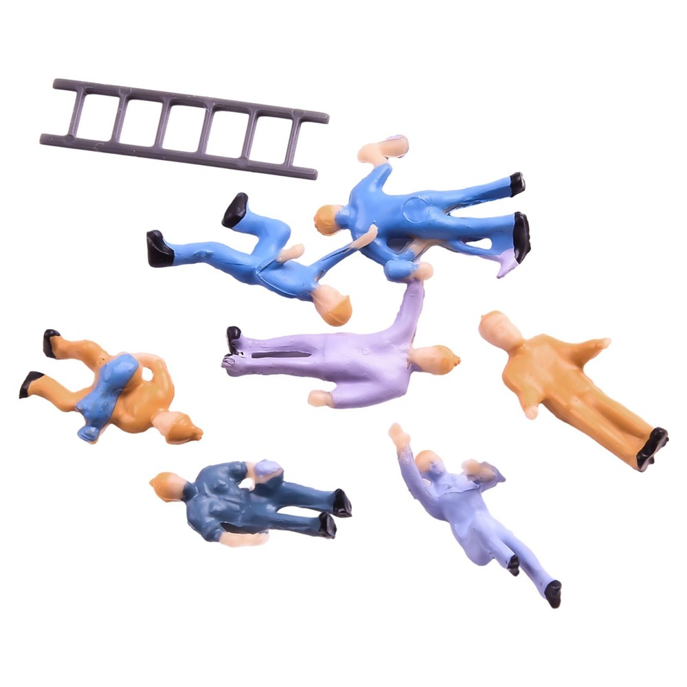 Figures Painted Figures Scale 1:87 25 Different Poses 50pcs Painted Figures