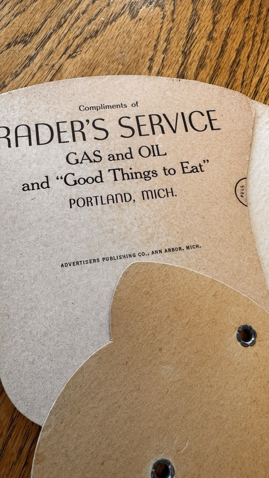 Antique Advertising Cardboard Fan Statue of Liberty WWII Eagle