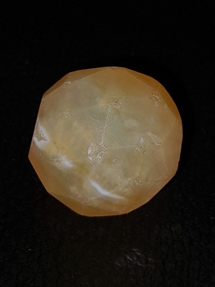 Ancient Yellow Fluorite Bead 15 MM