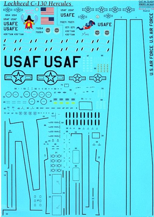 Print Scale Decals 1/72 LOCKHEED C-130 HERCULES Part 2