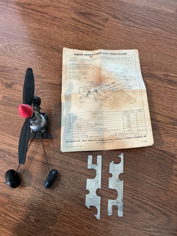 Rare Vintage Cox  Model Engine, used.