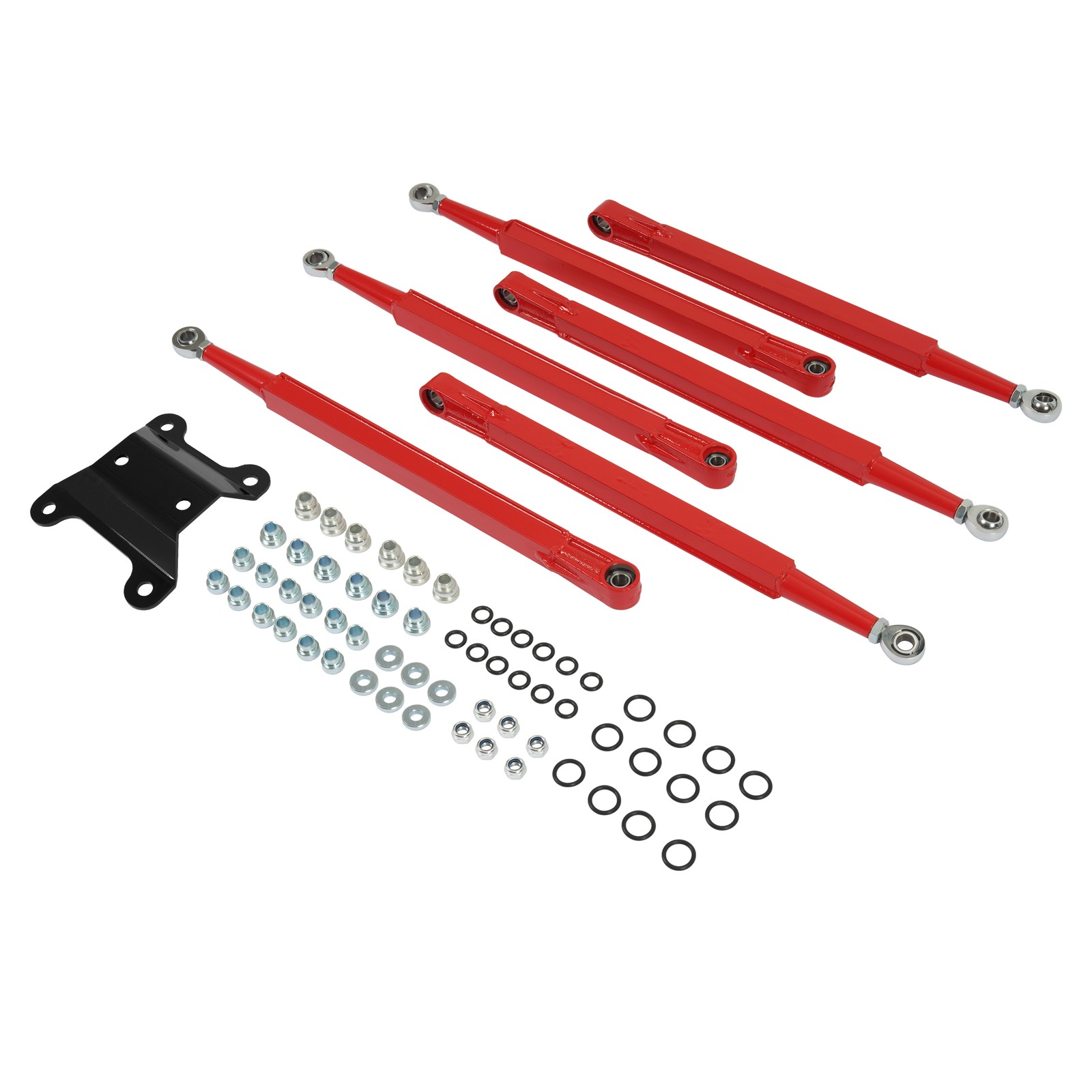 Red Boxed Rear Radius Arms For Can-Am Maverick X3 2017+ 64\" Body Powder Coated