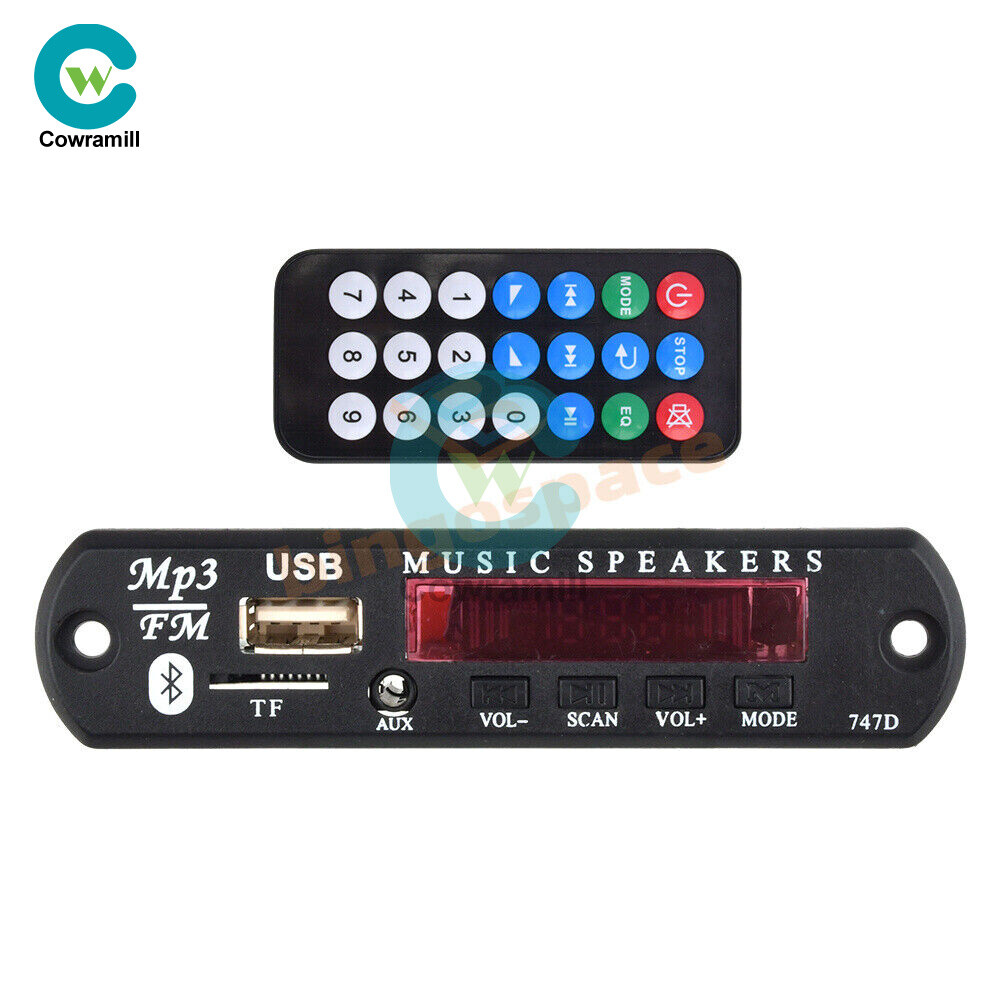 9V 12V MP3 WMA Decoder Board Audio Module Bluetooth 5.0 Music Remote Control Car