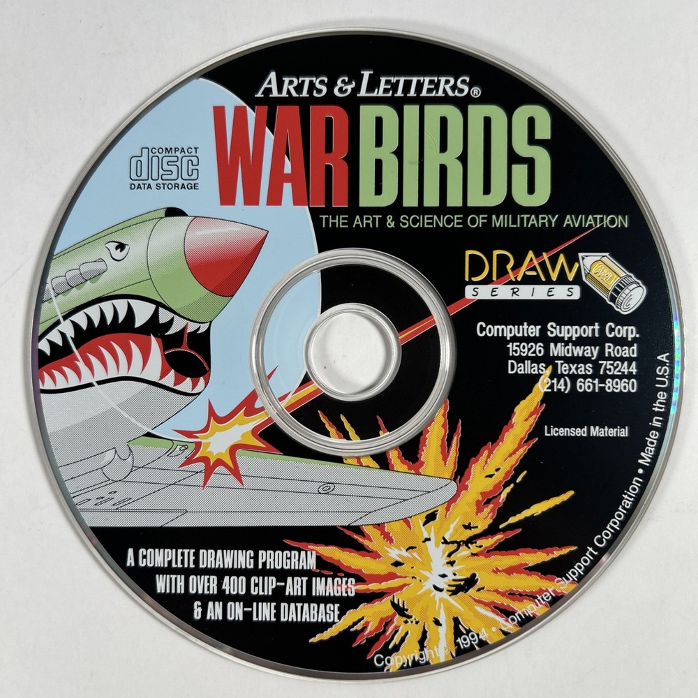War Birds PC CD Drawing Program Clip Art Collection 1994