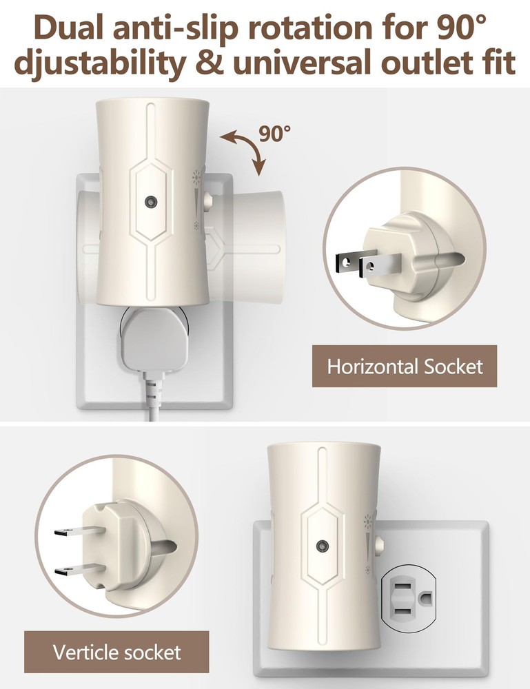 Night Light, LED Lights Plug into Wall, [2 Pack] Warm White