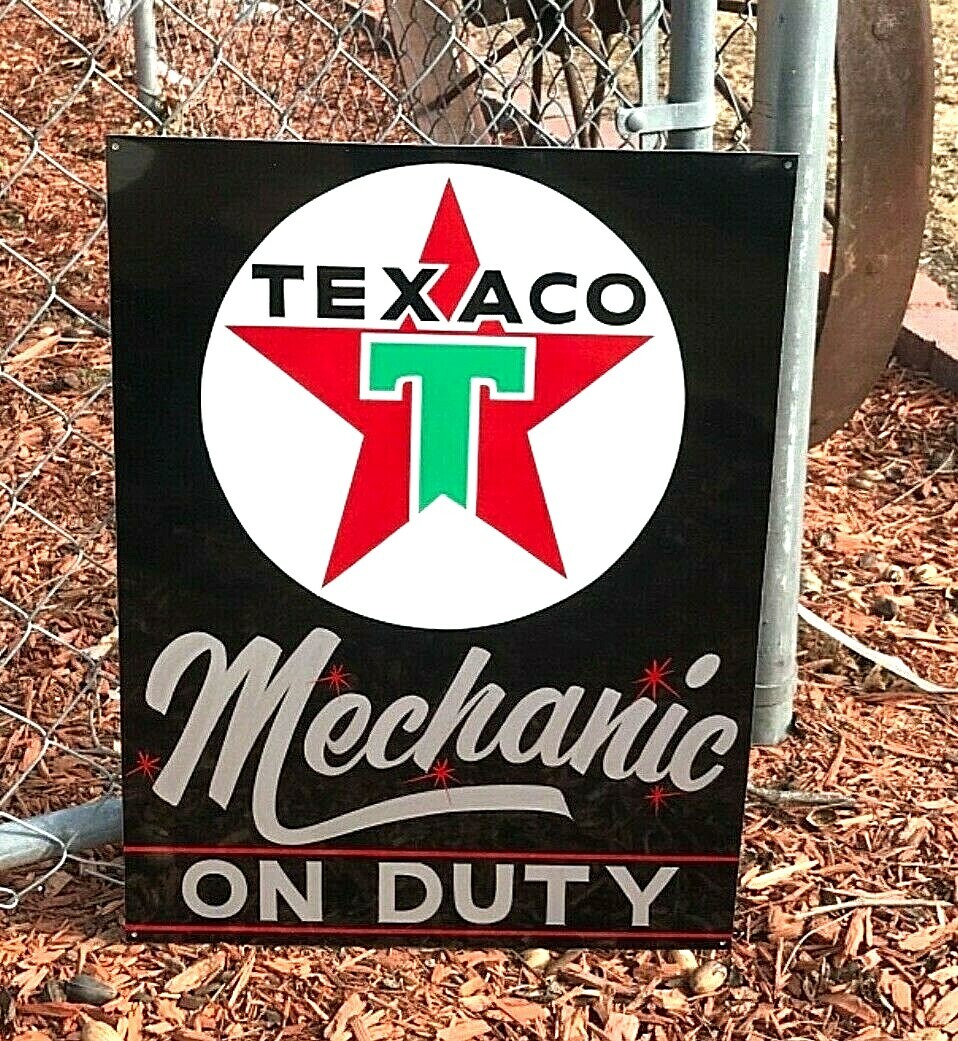Original PAINTED 24" VINTAGE TEXACO MOTOR OIL SIGN GASOLINE GAS STATION PUMP