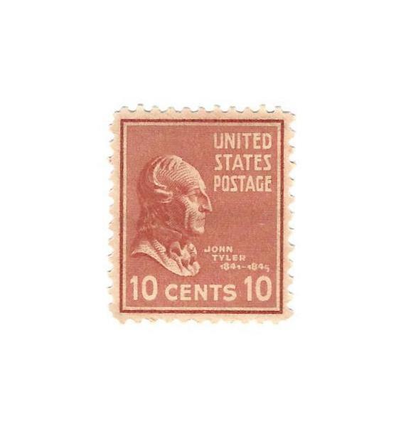STAMPS US SCOTT 815 "Tyler"10 CENT 1938 MNH